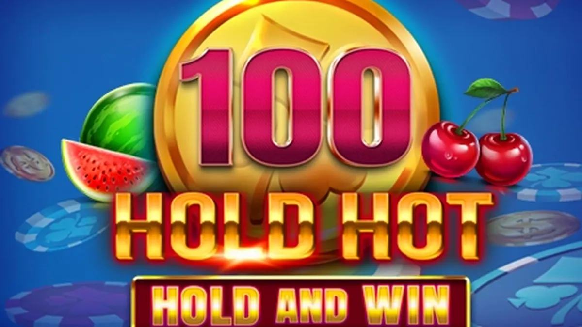 Interface vibrante e símbolos clássicos do slot 100 Hold Hot Hold and Win